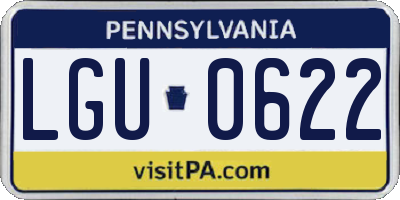 PA license plate LGU0622