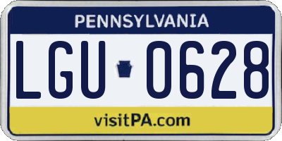 PA license plate LGU0628