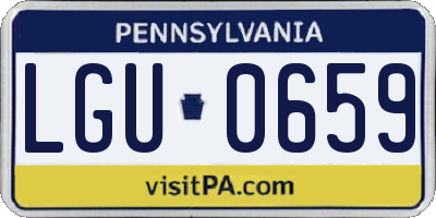 PA license plate LGU0659