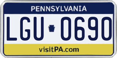 PA license plate LGU0690