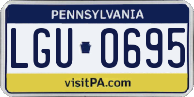 PA license plate LGU0695
