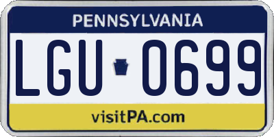 PA license plate LGU0699