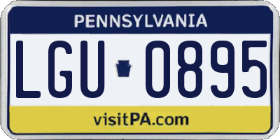 PA license plate LGU0895