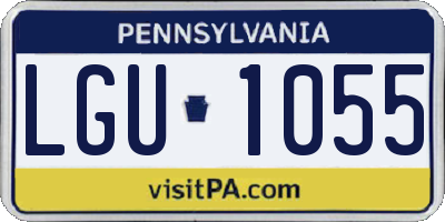 PA license plate LGU1055