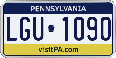 PA license plate LGU1090