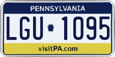 PA license plate LGU1095