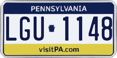 PA license plate LGU1148