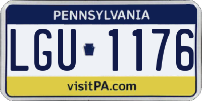 PA license plate LGU1176