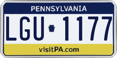 PA license plate LGU1177