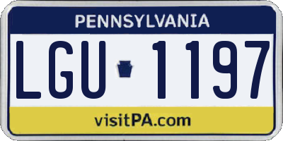 PA license plate LGU1197