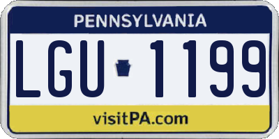 PA license plate LGU1199