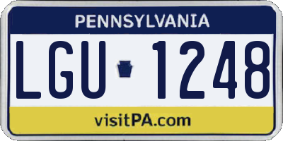 PA license plate LGU1248