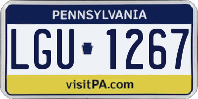 PA license plate LGU1267