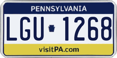 PA license plate LGU1268