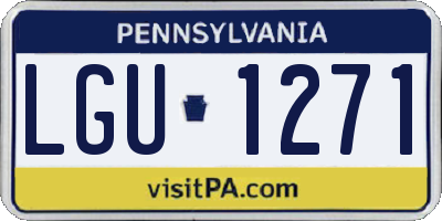 PA license plate LGU1271