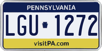 PA license plate LGU1272
