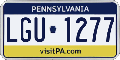 PA license plate LGU1277