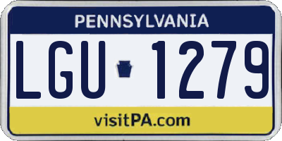 PA license plate LGU1279