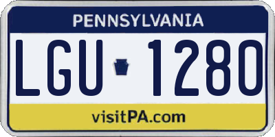 PA license plate LGU1280