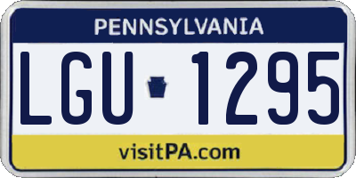 PA license plate LGU1295