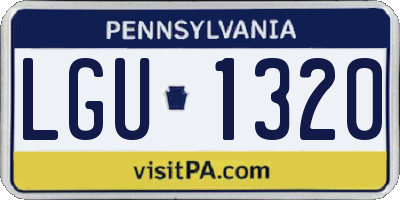 PA license plate LGU1320