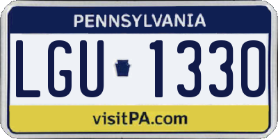 PA license plate LGU1330