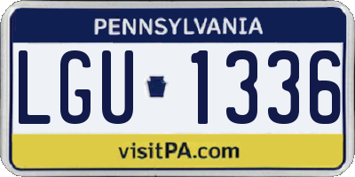 PA license plate LGU1336