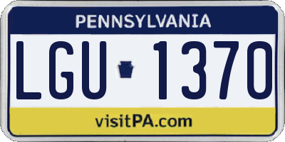 PA license plate LGU1370