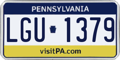 PA license plate LGU1379