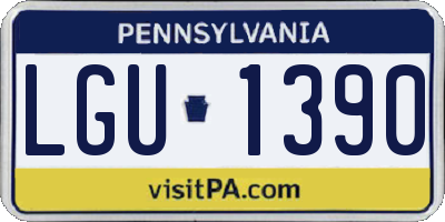 PA license plate LGU1390