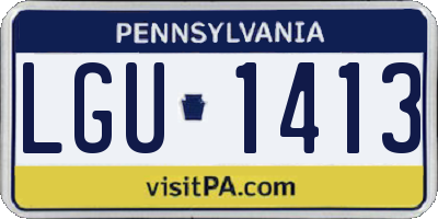PA license plate LGU1413