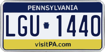 PA license plate LGU1440