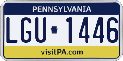 PA license plate LGU1446