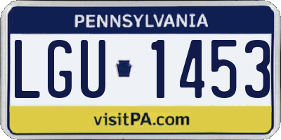 PA license plate LGU1453