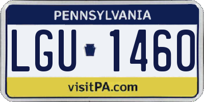 PA license plate LGU1460