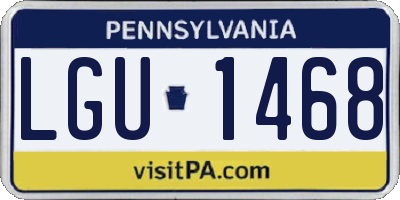 PA license plate LGU1468