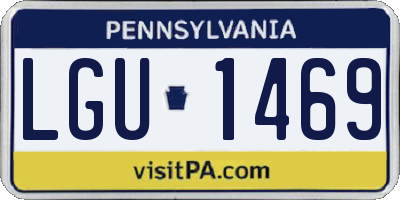PA license plate LGU1469