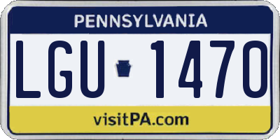 PA license plate LGU1470