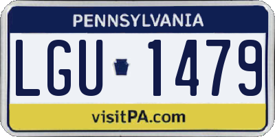 PA license plate LGU1479