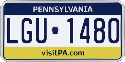 PA license plate LGU1480