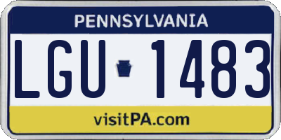 PA license plate LGU1483