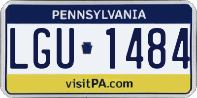 PA license plate LGU1484