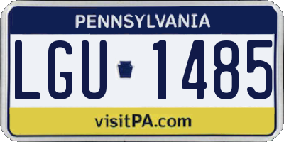 PA license plate LGU1485