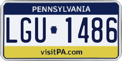 PA license plate LGU1486