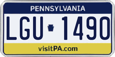 PA license plate LGU1490