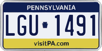 PA license plate LGU1491