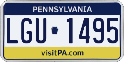 PA license plate LGU1495