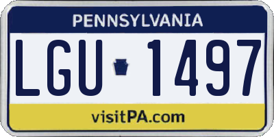 PA license plate LGU1497