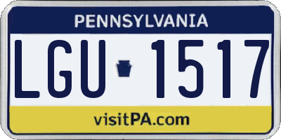 PA license plate LGU1517