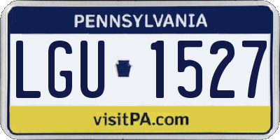 PA license plate LGU1527